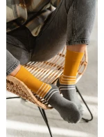 Dvojfarebné ponožky 078-172 Mustard - Viac