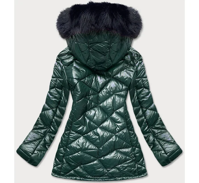 DAMSKA KURTKA PRZEJŚCIOWA PLUS SIZE ZIELONA model 21242859 - FC MINA