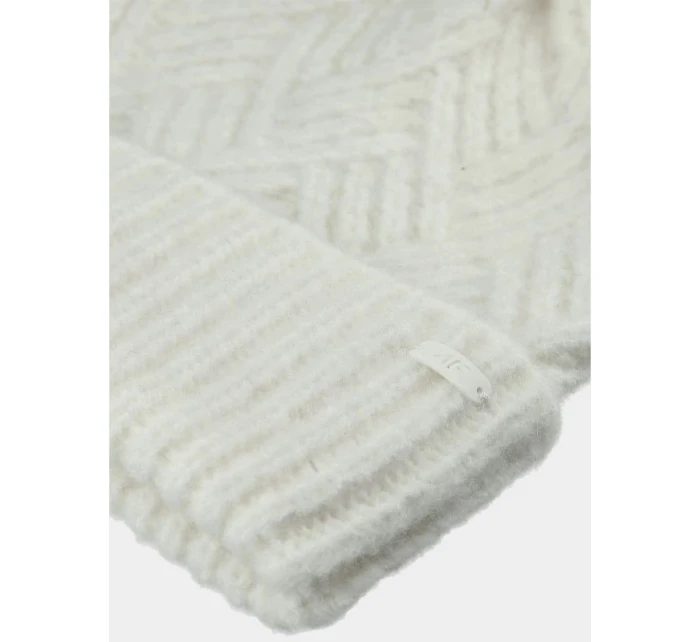 Dievčenská zimná čiapka s bambulou 4F Junior 4FJWAW24ACAPF419-12S Dievčenská zimná čiapka s bambulou 4F Junior 4FJWAW24ACAPF419-12S