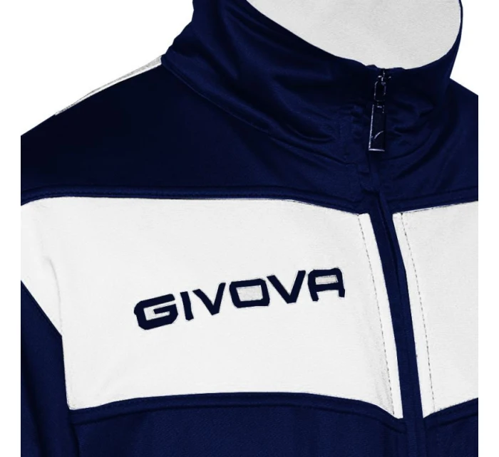 Unisex tepláková súprava Givova Visa v tmavo modrej a bielej farbe 0403 Unisex tepláková súprava Givova Visa v tmavo modrej a bielej farbe 0403