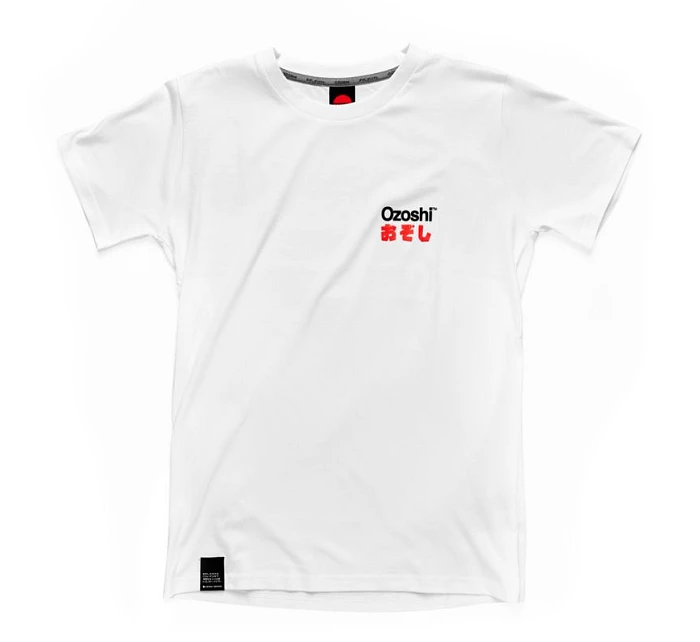 Ozoshi Pánske tričko Isao M white Tsh O20TS005 Ozoshi Pánske tričko Isao M white Tsh O20TS005
