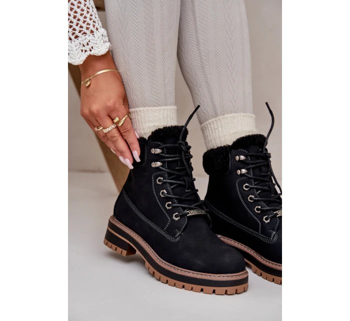 Zateplené dámské boty Big Star model 21669664 Černé - Big Star Shoes Zateplené dámské boty Big Star model 21669664 Černé - Big Star Shoes