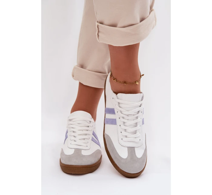 Zazoo N1068 Kožené Nízké Dámské Tenisky Bílomodré Zazoo N1068 Kožené Nízké Dámské Tenisky Bílomodré