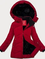 Dámska zimná bunda s odnímateľnou kapucňou LHD bordová (LHD-24577)