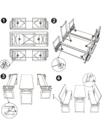 PIKNIKOVÁ BAROVÁ SÚPRAVA DREVENÝ STÔL A 2 LAVICE SO SKLOPNÝMI OPERADLAMI