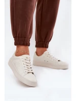 Niskie Trampki Damskie Z Eko Skóry Big Star NN274578 Beżowe