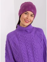 Czapka AT CZ model 19034389 fioletowy - FPrice Czapka AT CZ model 19034389 fioletowy - FPrice