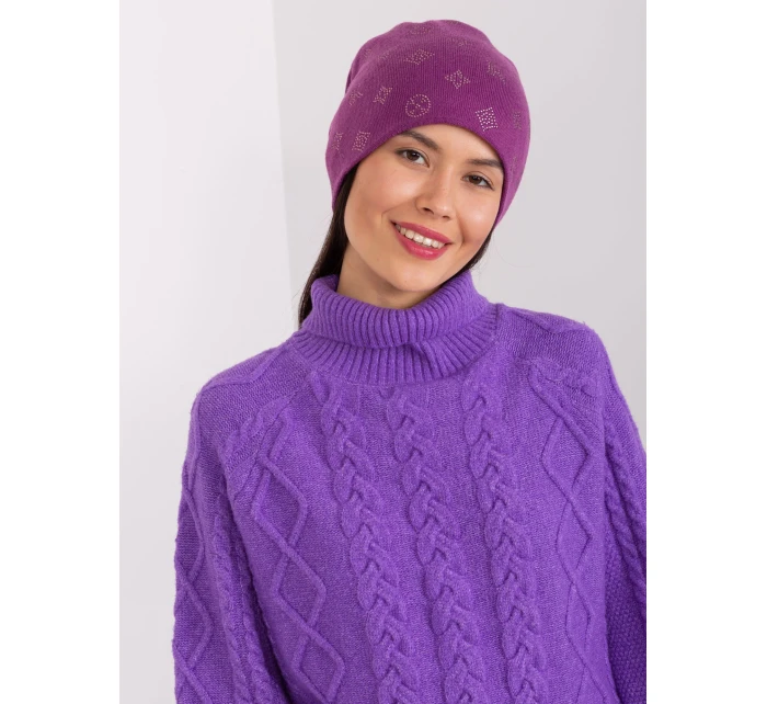 Czapka AT CZ model 19034389 fioletowy - FPrice Czapka AT CZ model 19034389 fioletowy - FPrice