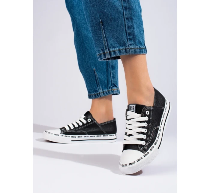 Trendy tenisky čierne dámske bez podpätku Trendy tenisky čierne dámske bez podpätku