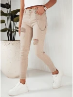 Dámské džínové kalhoty tmavě béžové Dstreet model 21972776 - FashionStreet