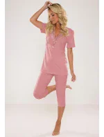 Dámske pyžamo De Lafense 642 Noela kr/r S-2XL