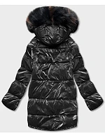 Oversize obojstranná bunda v čiernej a hnedej farbe (h-1088-01)