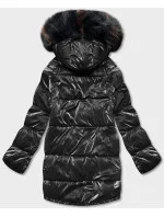 Čierno-hnedá obojstranná bunda oversize (h-1088-01)