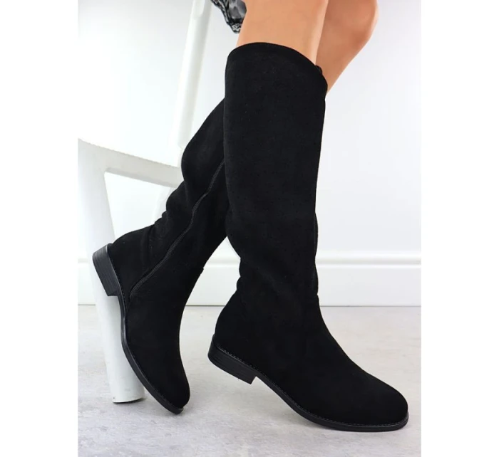 Černé ažurové dámské boty model 22052334 - S.Barski