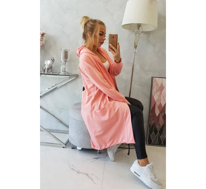 Nadmerná šedá bunda s kapucňou Morel