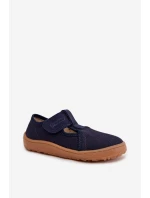 Dětské pantofle na suchý zip Barefoot  tmavě modré model 22007374 - Froddo