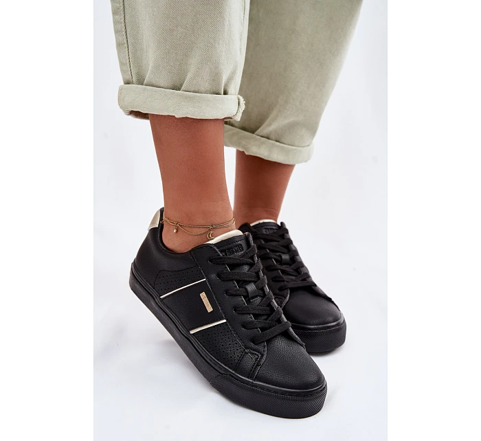 Dámské perforované tenisky Big Star TT274290 Černé