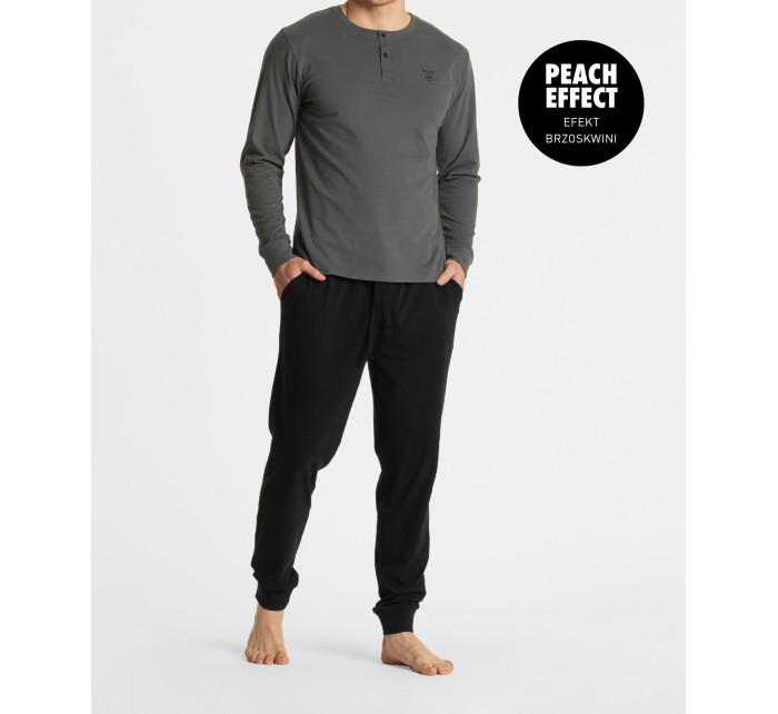 Pánske pyžamo ATLANTIC - čierna/khaki