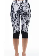 Dámske krátke čiernobiele športové legíny A6103 - Litex