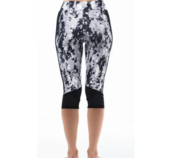 Dámske krátke čiernobiele športové legíny A6103 - Litex