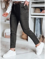 Dámské kalhoty slim fit s páskem khaki Dstreet model 21986472 - FashionStreet