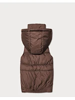 Dámska péřová vesta s kapucňou Goodlookin v čokoládovej farbe (B8600/B6106-14) Dámska péřová vesta s kapucňou Goodlookin v čokoládovej farbe (B8600/B6106-14)