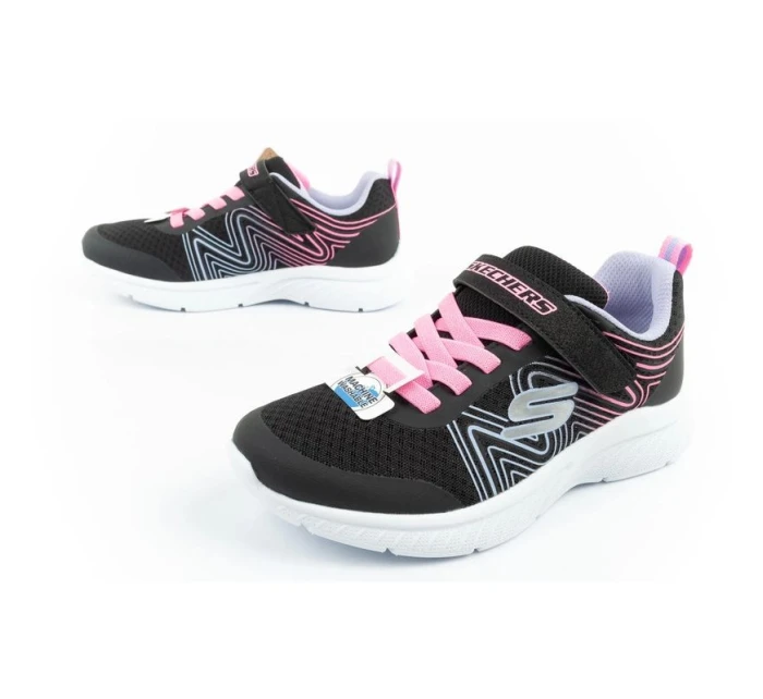 Ľahká pohodlná detská športová obuv na suchý zips Skechers Microspec