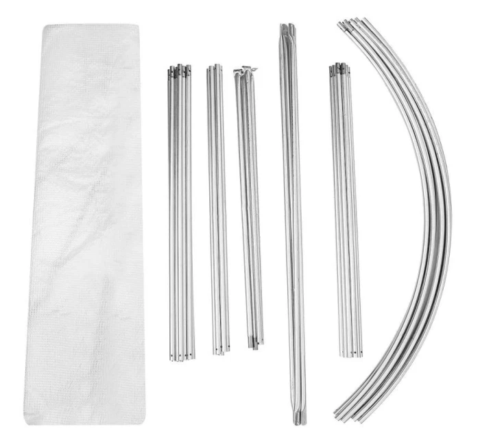 SKLENÍK ZÁHRADNÝ TUNEL 200X300X200CM PE KONŠTRUKCIA BIELA OCEĽ