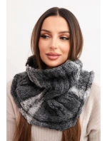 Komin dámský vlněný měkký šátek zimní grafitový model 21860888 - K-Fashion
