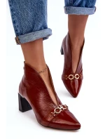 Kožené Boty Na  Hnědé model 21636031 - Maciejka