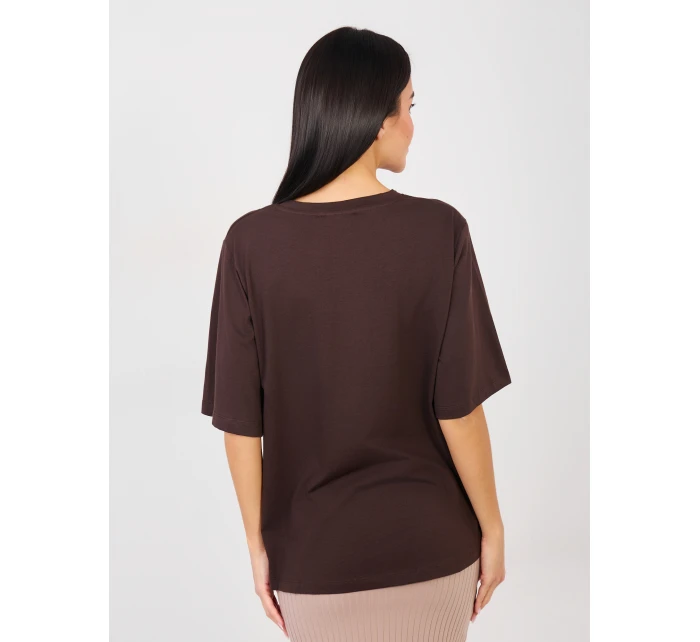 Tričko RV TS A1089.87 tmavohnedé
