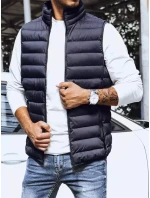 Pánská prošívaná tmavě modrá vesta Dstreet model 21965239 - FashionStreet