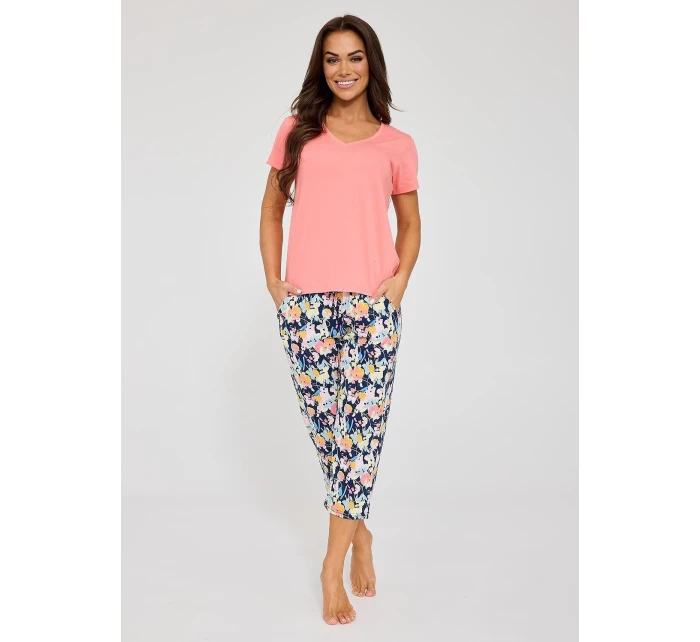 Pyžamo model 21945373 Violetta kr/r 3XL5XL - Cornette Pyžamo model 21945373 Violetta kr/r 3XL5XL - Cornette