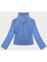 Dámska prešívaná bunda so stojačikom modrá (20067)