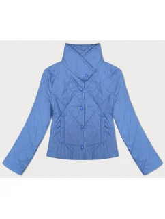 Svetlomodrá dámska prešívaná bunda so stojačikom (20067)