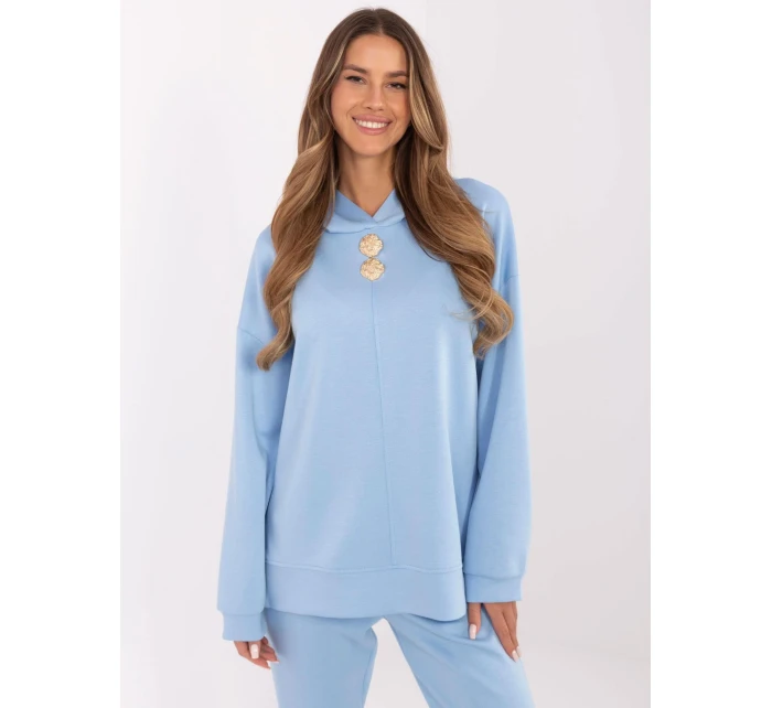 Bluza DHJ BL model 20849228 jasny niebieski - FPrice Bluza DHJ BL model 20849228 jasny niebieski - FPrice