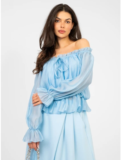 Bluzka MI BZ model 22007057 jasny niebieski - FPrice Bluzka MI BZ model 22007057 jasny niebieski - FPrice