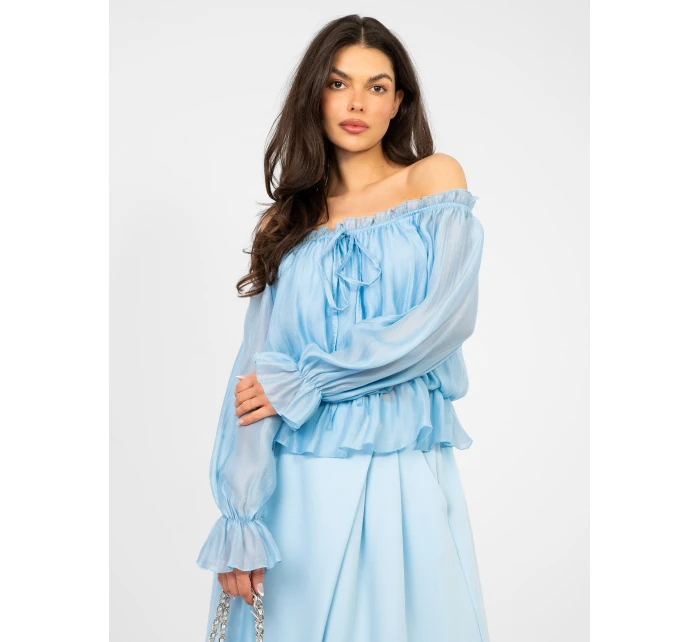 Bluzka MI BZ model 22007057 jasny niebieski - FPrice Bluzka MI BZ model 22007057 jasny niebieski - FPrice