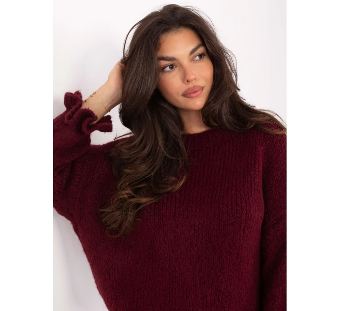 Sweter MI SW model 21370619 bordowy - FPrice