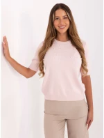Sweter PM SW PM model 21314358 jasny różowy - FPrice Sweter PM SW PM model 21314358 jasny różowy - FPrice