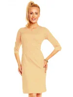 Dámské značkové šaty  s 3/4 rukávem středně dlouhé béžové Béžová model 15042389 - LENTAL