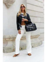 Dámská kabelka Šedá s potiskem model 18978790 - PETERSON Dámská kabelka Šedá s potiskem model 18978790 - PETERSON