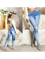 Sexy džíny s vysokým pasem model 21178084 - Koucla Sexy džíny s vysokým pasem model 21178084 - Koucla