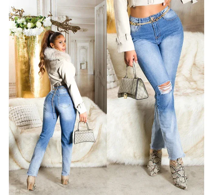 Sexy džíny s vysokým pasem model 21178084 - Koucla Sexy džíny s vysokým pasem model 21178084 - Koucla