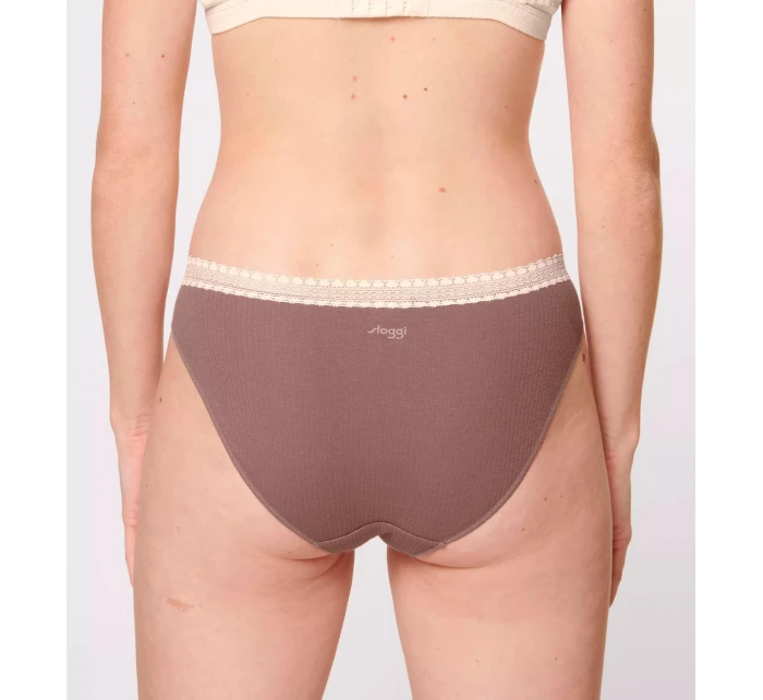 sloggi GO Ribbed R Tai C2P - BROWN - SLOGGI BROWN - SLOGGI