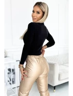 375-5 BODY s obálkovým výstrihom - BLACK