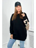 Izolovaná mikina s nápisom California čierny