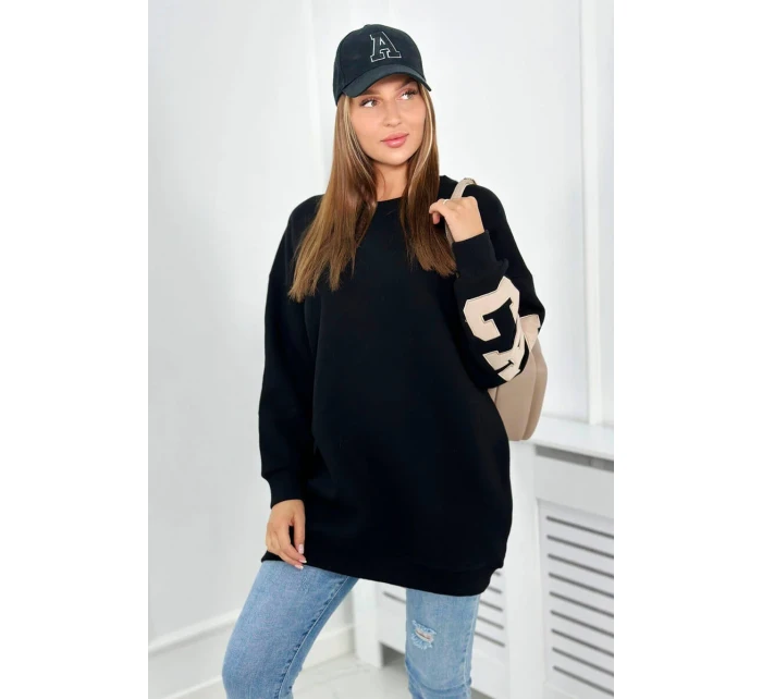 Izolovaná mikina s nápisom California čierny