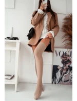 Dámske podkolienky so šnurovaním v rybej kosti - béžové