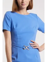 Dámske šaty s opaskom DRE0270-M12 chrpová - Monnar